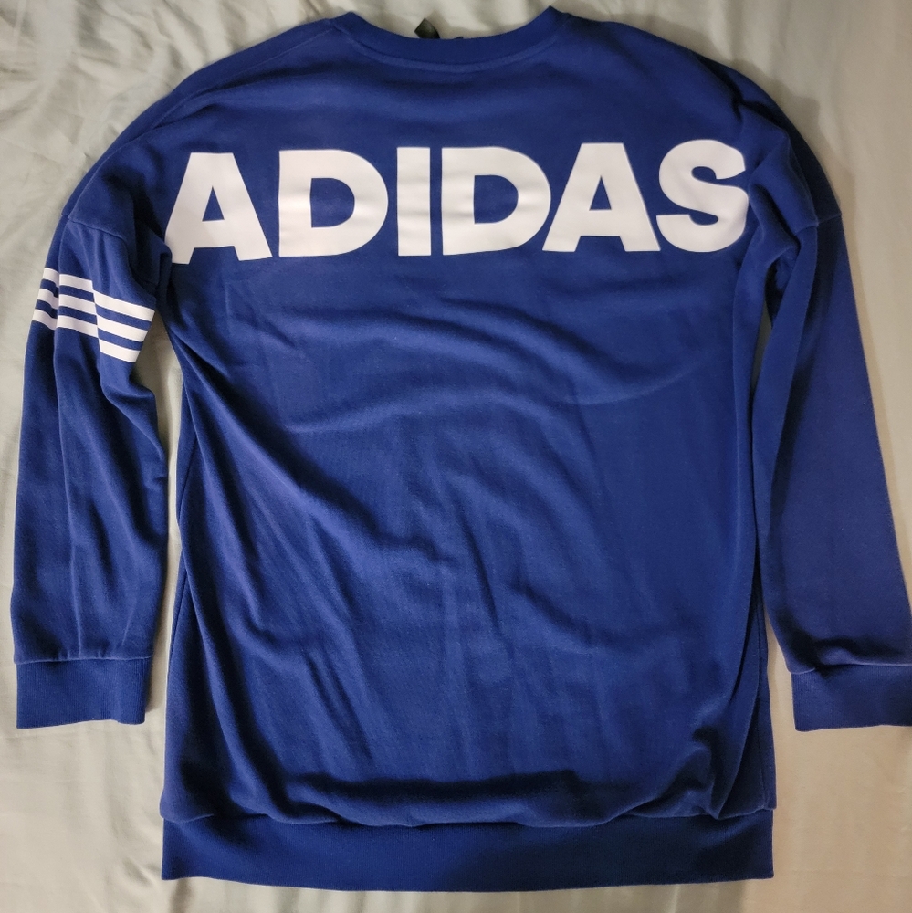 Blue Adidas Crew Neck Sweatshirt